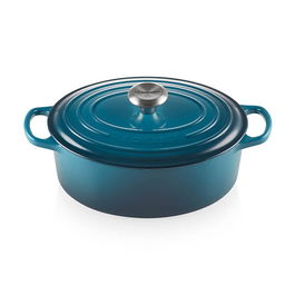 Le Creuset Signature Deep Teal Cast Iron 27cm Oval Casserole