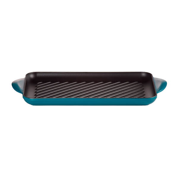 Le Creuset Deep Teal Cast Iron 32cm Rectangular Grill
