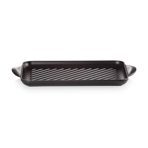Le Creuset Satin Black Cast Iron 32cm Rectangular Grill