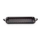 Le Creuset Satin Black Cast Iron 32cm Rectangular Grill