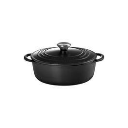 Le Creuset Satin Black Cast Iron 22cm Bistro Casserole