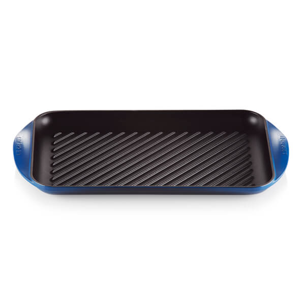 Le Creuset Marseille Blue Cast Iron 40cm Rectangular Grill