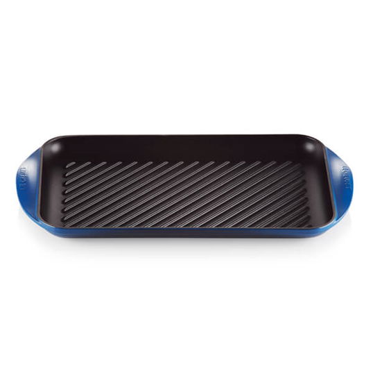 Le Creuset Marseille Blue Cast Iron 40cm Rectangular Grill