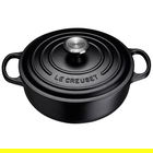 Le Creuset Satin Black 24cm Round Sauteuse