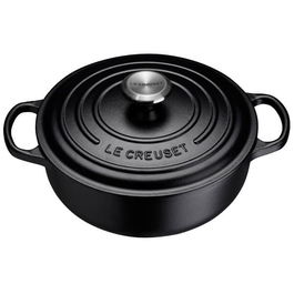 Le Creuset Satin Black 24cm Round Sauteuse