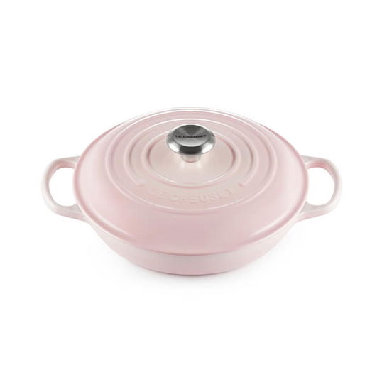 Le Creuset Signature Shell Pink 26cm Shallow Casserole