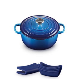 Le Creuset Signature Azure Blue Cast Iron 20cm Round Casserole