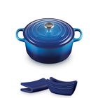 Le Creuset Signature Azure Cast Iron 22cm Round Casserole