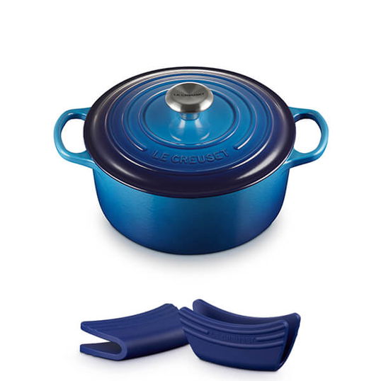 Le Creuset Signature Azure Cast Iron 24cm Round Casserole