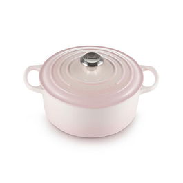 Le Creuset Signature Shell Pink Cast Iron 28cm Round Casserole