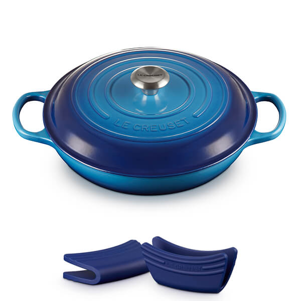 Le Creuset Signature Azure Cast Iron 30cm Shallow Casserole