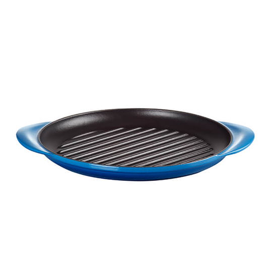 Le Creuset Azure Blue Cast Iron 25cm Round Grill