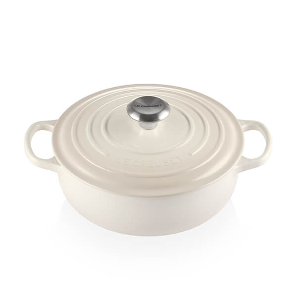 Le Creuset Meringue 24cm Round Sauteuse