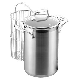 Scanpan Impact Corn/Asparagus/Hotdog Pot with Basket and Lid