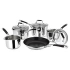 Stellar 5000 Induction 5 Piece Draining Lid Saucepan Set