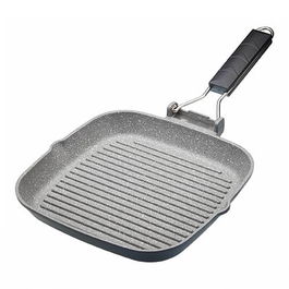 Master Class Induction Aluminium 24cm Grill Pan Marble Coating