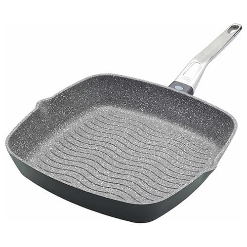 Master Class Induction Aluminium 28cm Grill Pan Marble Coating