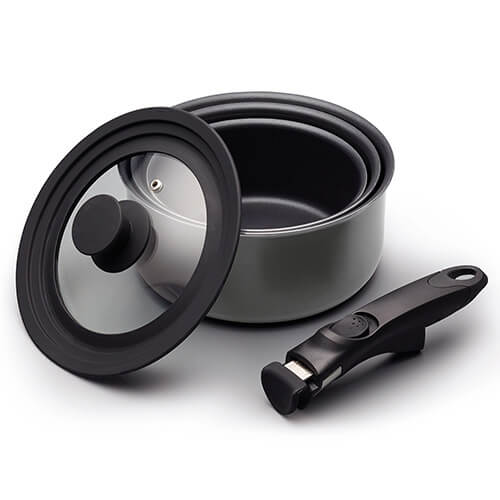 Master Class Smart Space 3 Piece Non-Stick Induction Saucepan Set