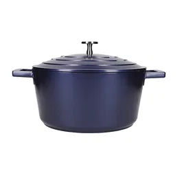 MasterClass Metallic Blue Cast Aluminium 24cm 4L Casserole Dish