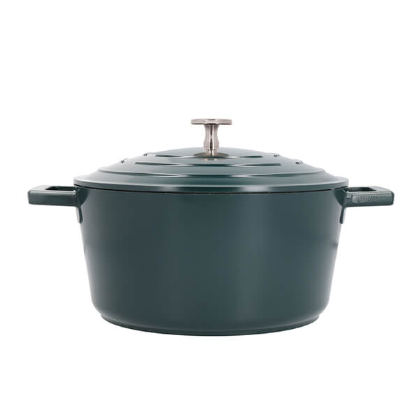MasterClass Cast Aluminium 4L Casserole Dish, Hunter Green