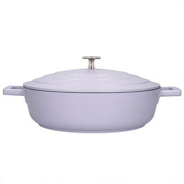MasterClass Cast Aluminium 4L Shallow Casserole Dish, Lavender