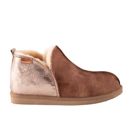 Shepherd of Sweden Annie Slipper Antique Cognac Gold