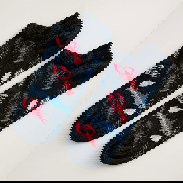 Seasalt Mens Sailor Trainer Socks Swashline Monoprint Size 8-12