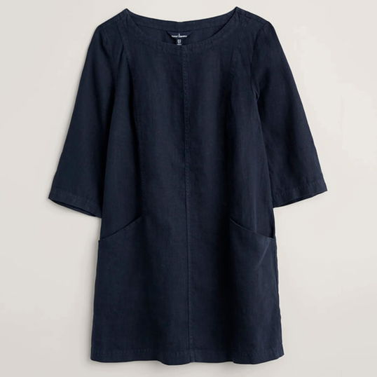 Seasalt Into Land Linen Tunic Maritime