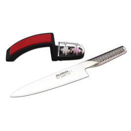 Global G-22230BR 20cm Cooks Knife with Free Sharpener