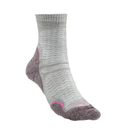 Bridgedale Womens Hike Ultra Light T2 Merino Performance Pattern Crew Socks Aubergine