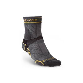 Bridgedale Mens Trail Run Lightweight T2 Merino Sport 3/4 Crew Socks Gunmetal