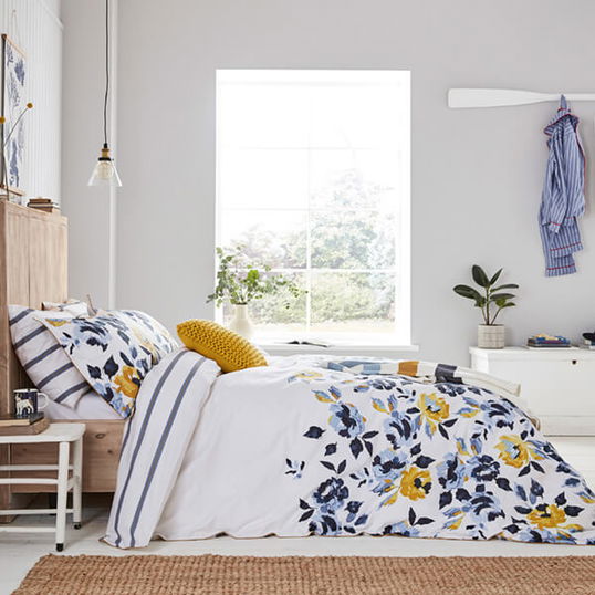 Joules Galley Grade Floral Duvet Cover Set King Size Chalk