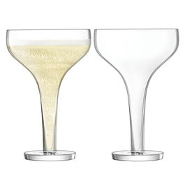 LSA Epoque Champagne Saucer 150ml Clear Set Of Two