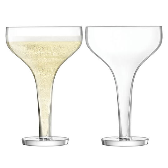 LSA Epoque Champagne Saucer 150ml Clear Set Of Two