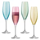 LSA Polka Pastel Champagne Flute 225ml Set Of Four