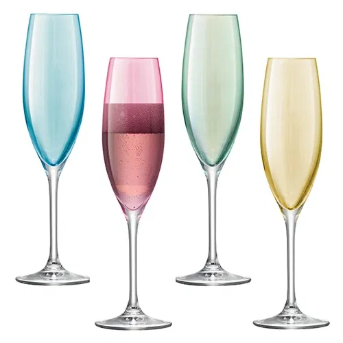 LSA Polka Pastel Champagne Flute 225ml Set Of Four