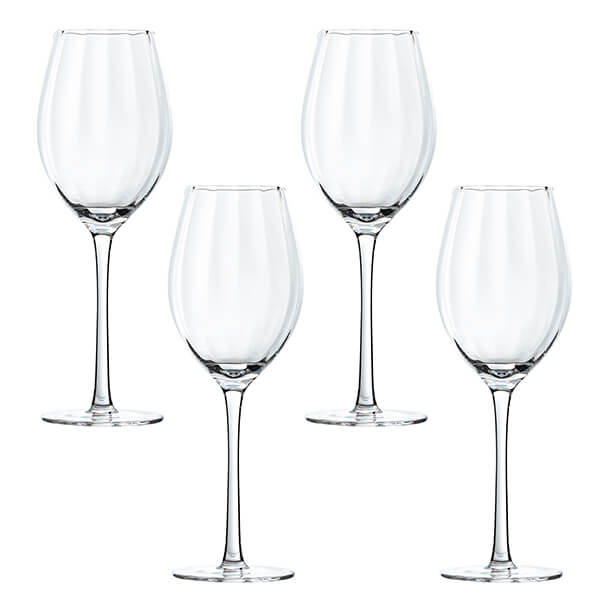 Artisan Street Ripple White Wine Glasses Set of 4
