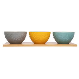 Catherine Lansfield Inga Dip Bowl Set 3Pc With Platter