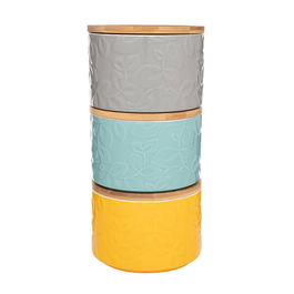 Catherine Lansfield Inga 3 Piece Stacking Storage Jar