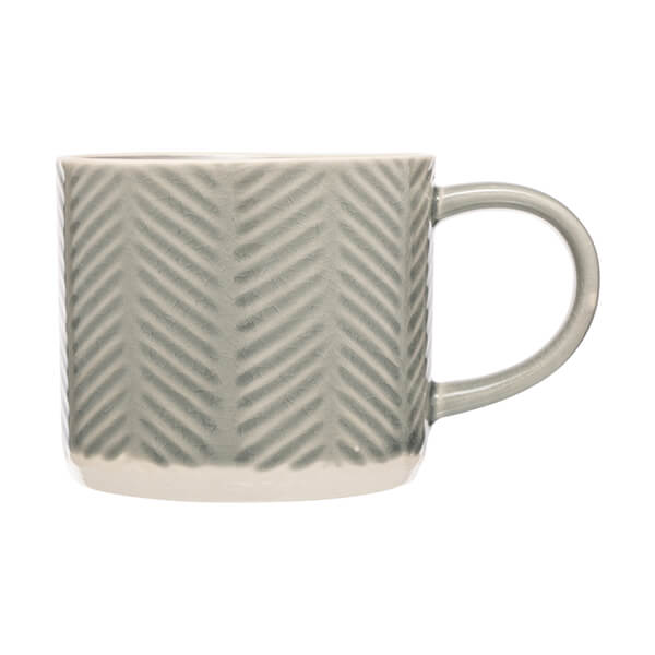 Siip Embossed Chevron Mug Grey