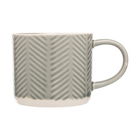 Siip Embossed Chevron Mug Grey