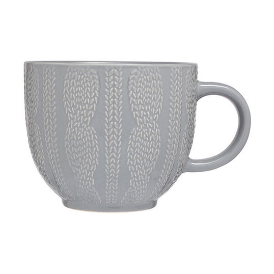 Siip Embossed Knit Mug Grey