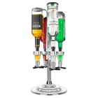 Final Touch LED Rotary 4 Bottle Bar Caddy