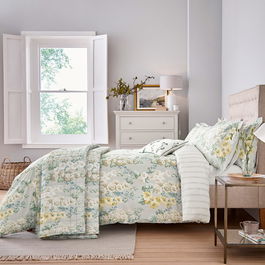 Sanderson Options Hollyhocks Duvet Cover Set Super King Size Silver