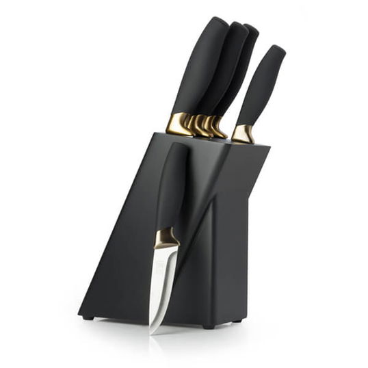 Taylor`s Eye Witness Brooklyn Brass 5 Piece Knife Block Set