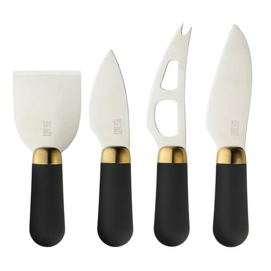 Taylor`s Eye Witness Brooklyn Brass 4 Piece Cheese Knife Set
