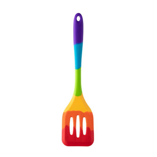 Taylor`s Eye Witness Rainbow Silicone Slotted Turner
