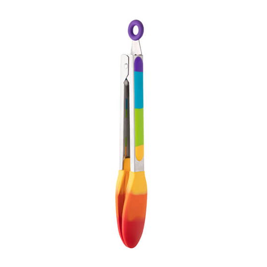 Taylor`s Eye Witness Rainbow Silicone & Stainless Steel Tongs