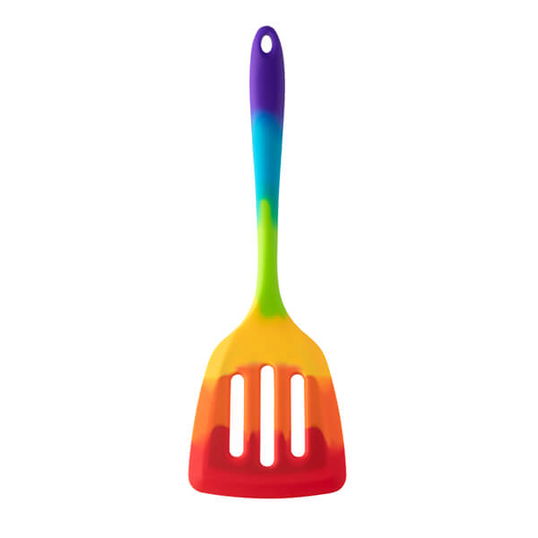 Taylor`s Eye Witness Rainbow Silicone Wide Slotted Turner
