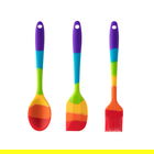 Taylor`s Eye Witness Mini Rainbow Silicone Spoon, Spatula & Pastry Brush Set